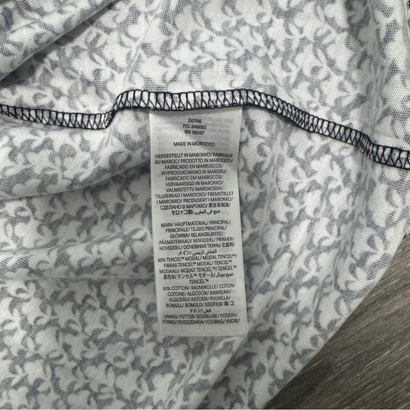 NWT Boden Empire Knot Midi Jersey Dress Stretch Black Lily Sprig Long Sleeve 4R - Picture 10 of 14